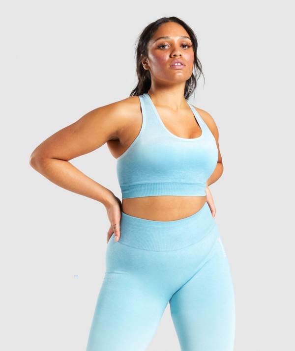 Damske Športové Podprsenky Gymshark Adapt Ombre Seamless Svetlo Modre Svetlo / Modre | VY7205138